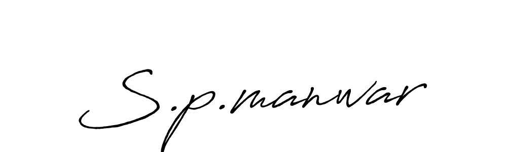 How to make S.p.manwar signature? Antro_Vectra_Bolder is a professional autograph style. Create handwritten signature for S.p.manwar name. S.p.manwar signature style 7 images and pictures png