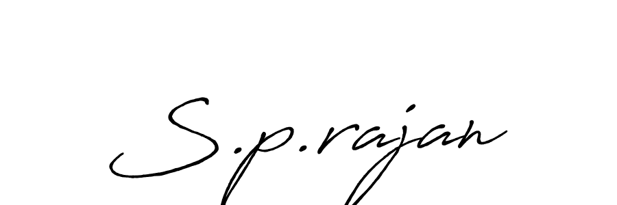 Make a beautiful signature design for name S.p.rajan. With this signature (Antro_Vectra_Bolder) style, you can create a handwritten signature for free. S.p.rajan signature style 7 images and pictures png