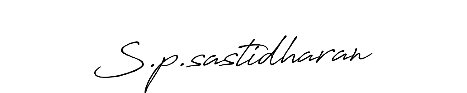 Create a beautiful signature design for name S.p.sastidharan. With this signature (Antro_Vectra_Bolder) fonts, you can make a handwritten signature for free. S.p.sastidharan signature style 7 images and pictures png