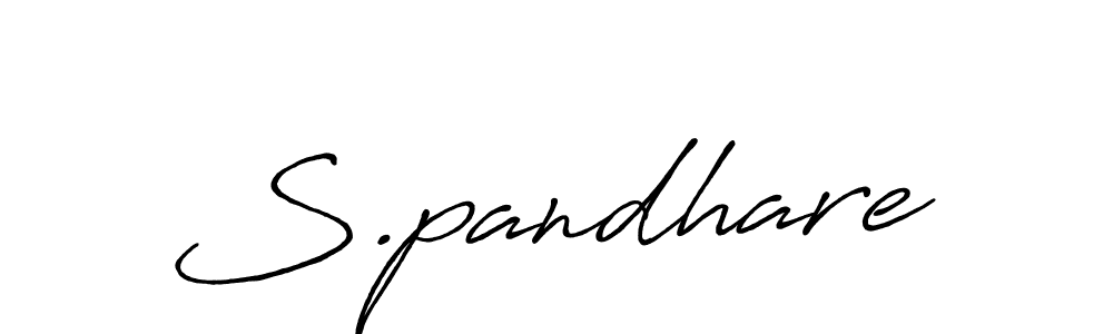 Design your own signature with our free online signature maker. With this signature software, you can create a handwritten (Antro_Vectra_Bolder) signature for name S.pandhare. S.pandhare signature style 7 images and pictures png