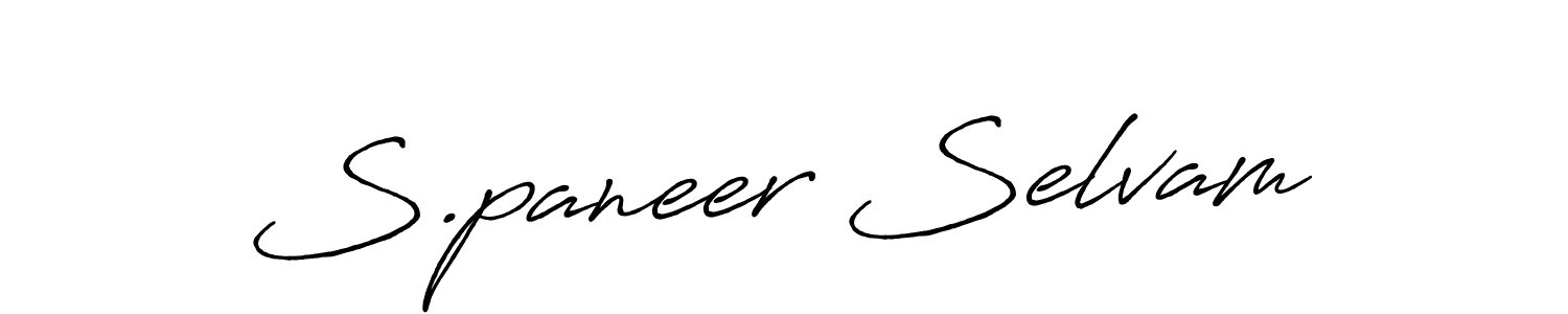 Similarly Antro_Vectra_Bolder is the best handwritten signature design. Signature creator online .You can use it as an online autograph creator for name S.paneer Selvam. S.paneer Selvam signature style 7 images and pictures png