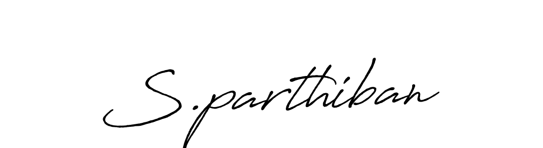 Make a beautiful signature design for name S.parthiban. With this signature (Antro_Vectra_Bolder) style, you can create a handwritten signature for free. S.parthiban signature style 7 images and pictures png