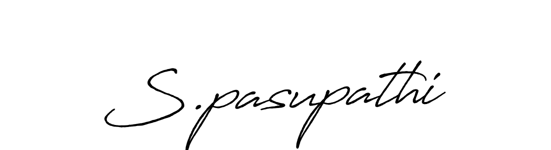 How to make S.pasupathi name signature. Use Antro_Vectra_Bolder style for creating short signs online. This is the latest handwritten sign. S.pasupathi signature style 7 images and pictures png