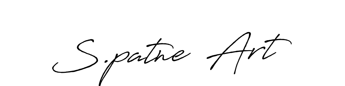 Design your own signature with our free online signature maker. With this signature software, you can create a handwritten (Antro_Vectra_Bolder) signature for name S.patne  Art. S.patne  Art signature style 7 images and pictures png