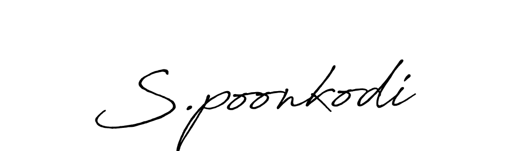 Design your own signature with our free online signature maker. With this signature software, you can create a handwritten (Antro_Vectra_Bolder) signature for name S.poonkodi. S.poonkodi signature style 7 images and pictures png