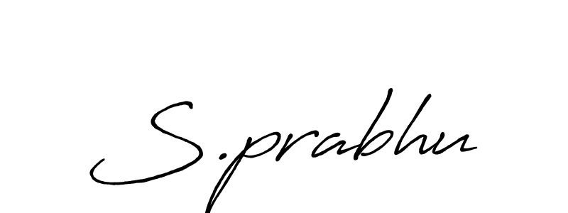 Make a beautiful signature design for name S.prabhu. With this signature (Antro_Vectra_Bolder) style, you can create a handwritten signature for free. S.prabhu signature style 7 images and pictures png