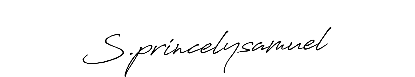 S.princelysamuel stylish signature style. Best Handwritten Sign (Antro_Vectra_Bolder) for my name. Handwritten Signature Collection Ideas for my name S.princelysamuel. S.princelysamuel signature style 7 images and pictures png