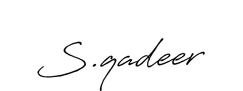 Design your own signature with our free online signature maker. With this signature software, you can create a handwritten (Antro_Vectra_Bolder) signature for name S.qadeer. S.qadeer signature style 7 images and pictures png