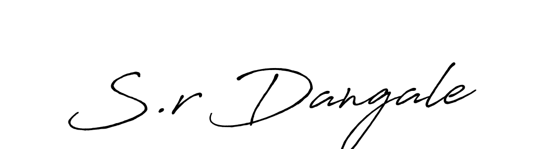 Use a signature maker to create a handwritten signature online. With this signature software, you can design (Antro_Vectra_Bolder) your own signature for name S.r Dangale. S.r Dangale signature style 7 images and pictures png