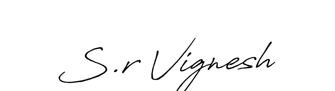 Best and Professional Signature Style for S.r Vignesh. Antro_Vectra_Bolder Best Signature Style Collection. S.r Vignesh signature style 7 images and pictures png