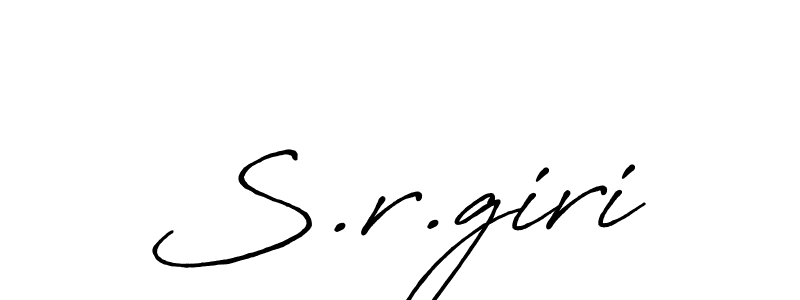 How to make S.r.giri signature? Antro_Vectra_Bolder is a professional autograph style. Create handwritten signature for S.r.giri name. S.r.giri signature style 7 images and pictures png