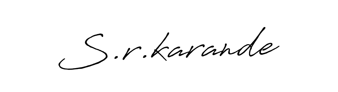 Similarly Antro_Vectra_Bolder is the best handwritten signature design. Signature creator online .You can use it as an online autograph creator for name S.r.karande. S.r.karande signature style 7 images and pictures png