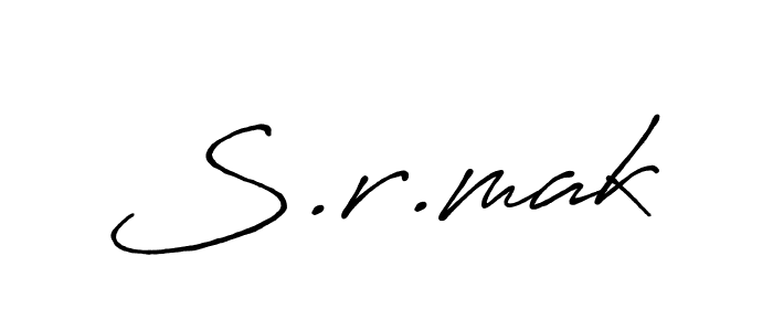 How to make S.r.mak signature? Antro_Vectra_Bolder is a professional autograph style. Create handwritten signature for S.r.mak name. S.r.mak signature style 7 images and pictures png