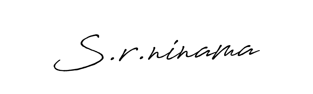 The best way (Antro_Vectra_Bolder) to make a short signature is to pick only two or three words in your name. The name S.r.ninama include a total of six letters. For converting this name. S.r.ninama signature style 7 images and pictures png