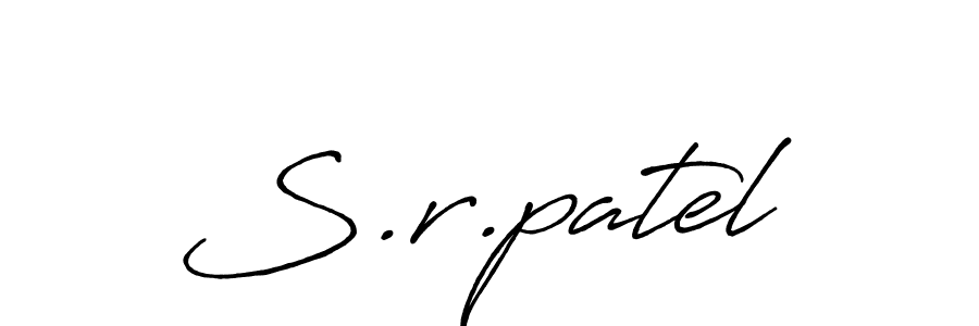 Design your own signature with our free online signature maker. With this signature software, you can create a handwritten (Antro_Vectra_Bolder) signature for name S.r.patel. S.r.patel signature style 7 images and pictures png