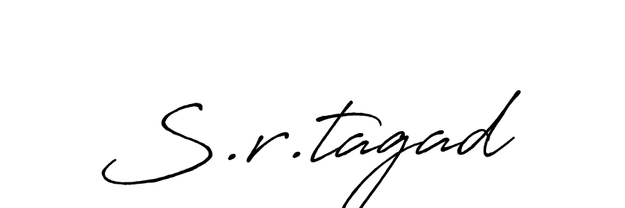 Make a beautiful signature design for name S.r.tagad. With this signature (Antro_Vectra_Bolder) style, you can create a handwritten signature for free. S.r.tagad signature style 7 images and pictures png