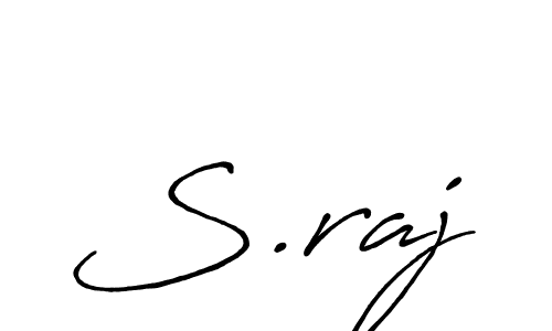 How to make S.raj name signature. Use Antro_Vectra_Bolder style for creating short signs online. This is the latest handwritten sign. S.raj signature style 7 images and pictures png