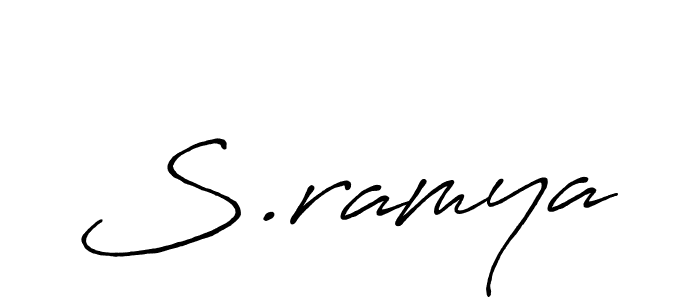 Design your own signature with our free online signature maker. With this signature software, you can create a handwritten (Antro_Vectra_Bolder) signature for name S.ramya. S.ramya signature style 7 images and pictures png
