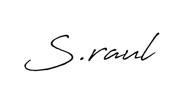 Use a signature maker to create a handwritten signature online. With this signature software, you can design (Antro_Vectra_Bolder) your own signature for name S.raul. S.raul signature style 7 images and pictures png