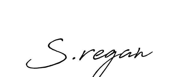 Design your own signature with our free online signature maker. With this signature software, you can create a handwritten (Antro_Vectra_Bolder) signature for name S.regan. S.regan signature style 7 images and pictures png