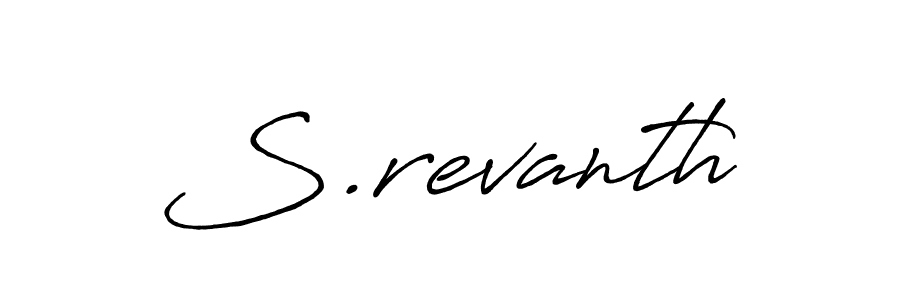 Create a beautiful signature design for name S.revanth. With this signature (Antro_Vectra_Bolder) fonts, you can make a handwritten signature for free. S.revanth signature style 7 images and pictures png