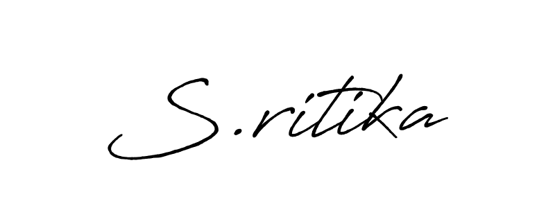 Make a beautiful signature design for name S.ritika. With this signature (Antro_Vectra_Bolder) style, you can create a handwritten signature for free. S.ritika signature style 7 images and pictures png