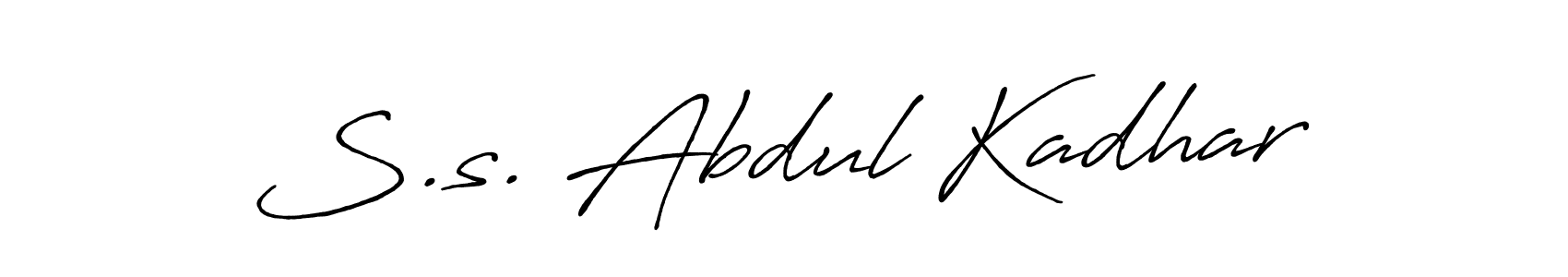 S.s. Abdul Kadhar stylish signature style. Best Handwritten Sign (Antro_Vectra_Bolder) for my name. Handwritten Signature Collection Ideas for my name S.s. Abdul Kadhar. S.s. Abdul Kadhar signature style 7 images and pictures png