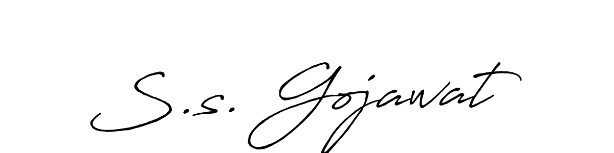 Design your own signature with our free online signature maker. With this signature software, you can create a handwritten (Antro_Vectra_Bolder) signature for name S.s. Gojawat. S.s. Gojawat signature style 7 images and pictures png