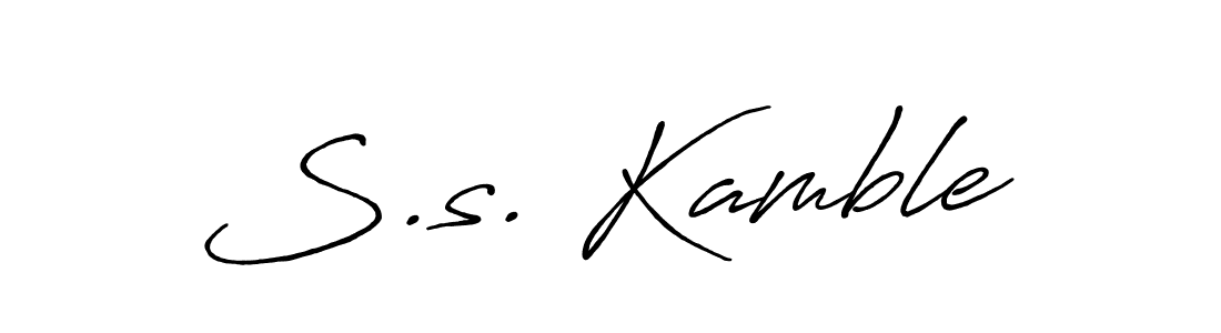 It looks lik you need a new signature style for name S.s. Kamble. Design unique handwritten (Antro_Vectra_Bolder) signature with our free signature maker in just a few clicks. S.s. Kamble signature style 7 images and pictures png