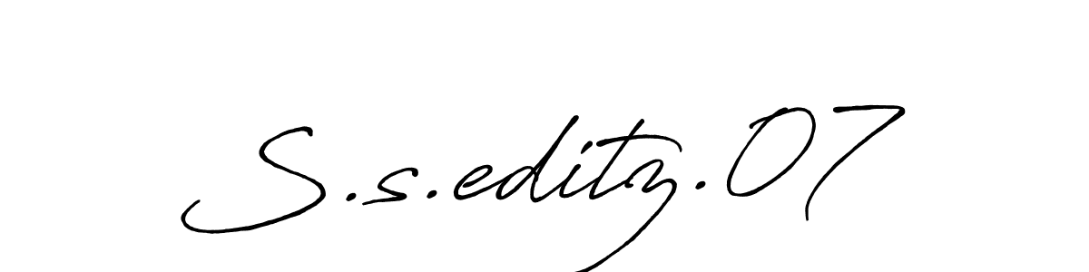 S.s.editz.07 stylish signature style. Best Handwritten Sign (Antro_Vectra_Bolder) for my name. Handwritten Signature Collection Ideas for my name S.s.editz.07. S.s.editz.07 signature style 7 images and pictures png