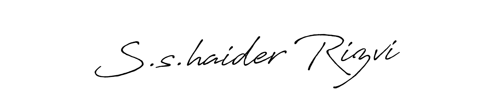 Also You can easily find your signature by using the search form. We will create S.s.haider Rizvi name handwritten signature images for you free of cost using Antro_Vectra_Bolder sign style. S.s.haider Rizvi signature style 7 images and pictures png