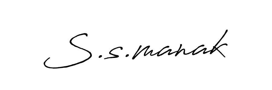 Use a signature maker to create a handwritten signature online. With this signature software, you can design (Antro_Vectra_Bolder) your own signature for name S.s.manak. S.s.manak signature style 7 images and pictures png