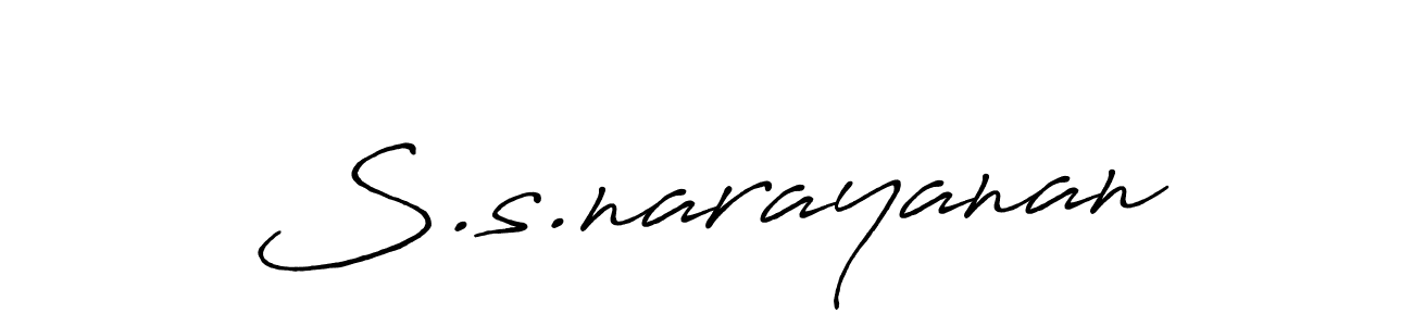 if you are searching for the best signature style for your name S.s.narayanan. so please give up your signature search. here we have designed multiple signature styles  using Antro_Vectra_Bolder. S.s.narayanan signature style 7 images and pictures png