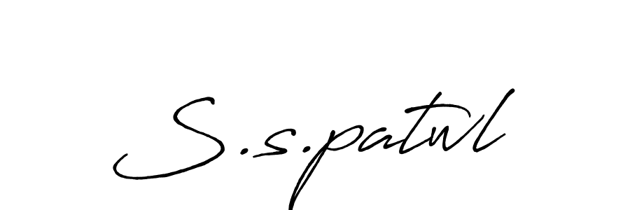 Also we have S.s.patwl name is the best signature style. Create professional handwritten signature collection using Antro_Vectra_Bolder autograph style. S.s.patwl signature style 7 images and pictures png