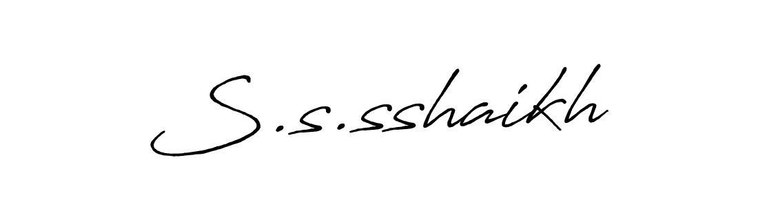 Design your own signature with our free online signature maker. With this signature software, you can create a handwritten (Antro_Vectra_Bolder) signature for name S.s.sshaikh. S.s.sshaikh signature style 7 images and pictures png