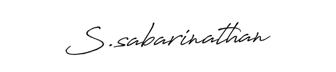 Make a beautiful signature design for name S.sabarinathan. With this signature (Antro_Vectra_Bolder) style, you can create a handwritten signature for free. S.sabarinathan signature style 7 images and pictures png