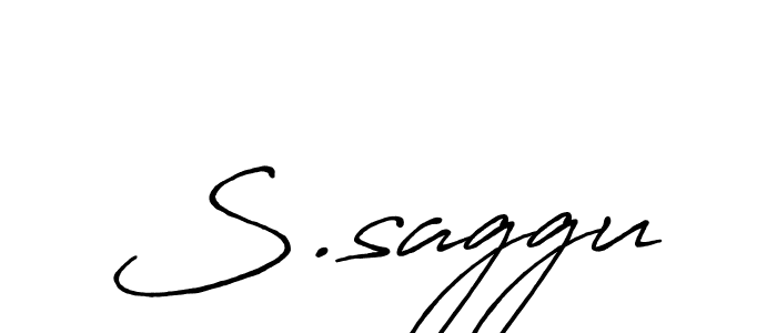 Make a beautiful signature design for name S.saggu. With this signature (Antro_Vectra_Bolder) style, you can create a handwritten signature for free. S.saggu signature style 7 images and pictures png