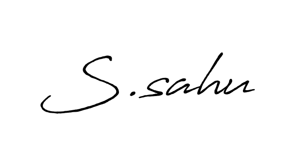 How to make S.sahu name signature. Use Antro_Vectra_Bolder style for creating short signs online. This is the latest handwritten sign. S.sahu signature style 7 images and pictures png