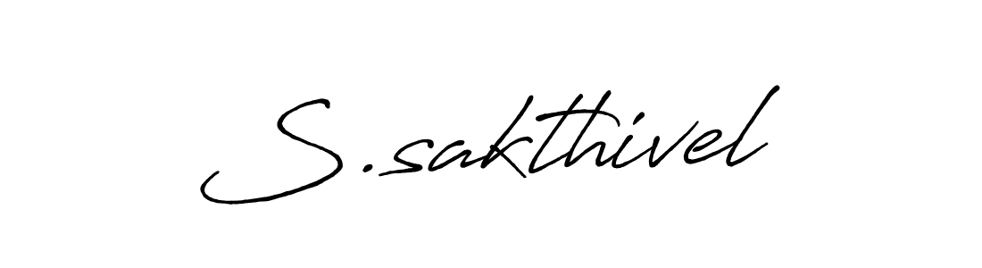 Design your own signature with our free online signature maker. With this signature software, you can create a handwritten (Antro_Vectra_Bolder) signature for name S.sakthivel. S.sakthivel signature style 7 images and pictures png