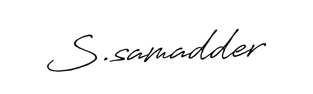 Create a beautiful signature design for name S.samadder. With this signature (Antro_Vectra_Bolder) fonts, you can make a handwritten signature for free. S.samadder signature style 7 images and pictures png