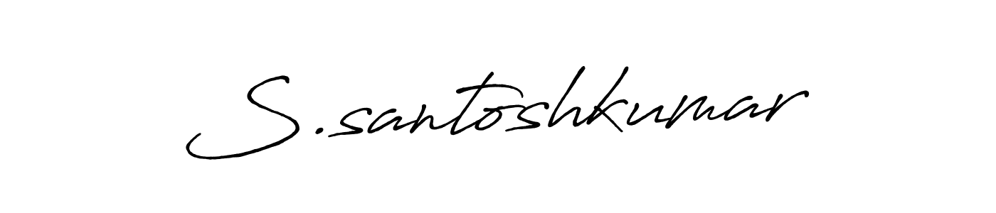 Use a signature maker to create a handwritten signature online. With this signature software, you can design (Antro_Vectra_Bolder) your own signature for name S.santoshkumar. S.santoshkumar signature style 7 images and pictures png