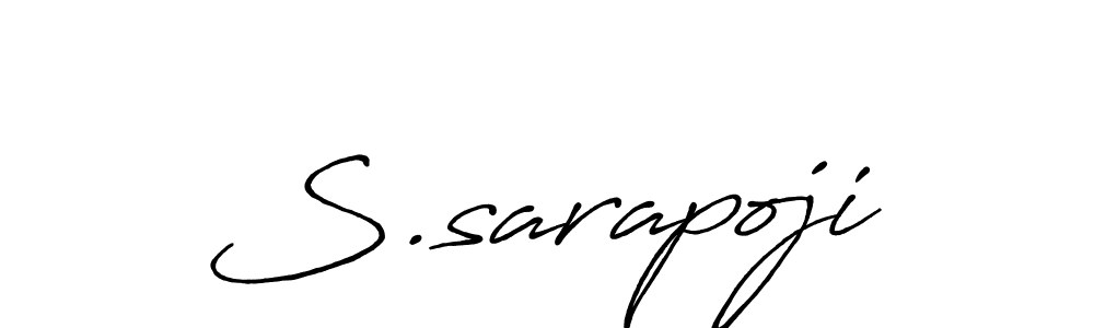 The best way (Antro_Vectra_Bolder) to make a short signature is to pick only two or three words in your name. The name S.sarapoji include a total of six letters. For converting this name. S.sarapoji signature style 7 images and pictures png