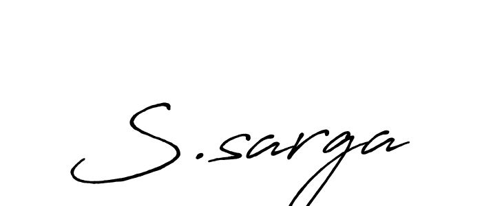 Make a beautiful signature design for name S.sarga. Use this online signature maker to create a handwritten signature for free. S.sarga signature style 7 images and pictures png