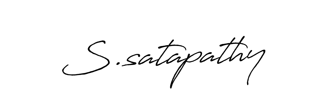Use a signature maker to create a handwritten signature online. With this signature software, you can design (Antro_Vectra_Bolder) your own signature for name S.satapathy. S.satapathy signature style 7 images and pictures png