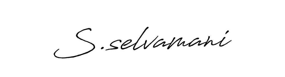 Design your own signature with our free online signature maker. With this signature software, you can create a handwritten (Antro_Vectra_Bolder) signature for name S.selvamani. S.selvamani signature style 7 images and pictures png