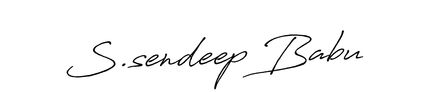 Design your own signature with our free online signature maker. With this signature software, you can create a handwritten (Antro_Vectra_Bolder) signature for name S.sendeep Babu. S.sendeep Babu signature style 7 images and pictures png