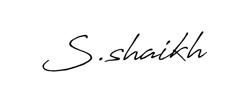 Also we have S.shaikh name is the best signature style. Create professional handwritten signature collection using Antro_Vectra_Bolder autograph style. S.shaikh signature style 7 images and pictures png