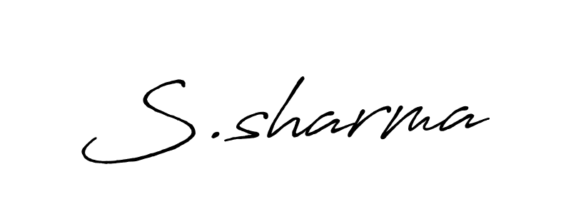 How to make S.sharma name signature. Use Antro_Vectra_Bolder style for creating short signs online. This is the latest handwritten sign. S.sharma signature style 7 images and pictures png