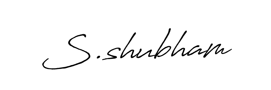 Design your own signature with our free online signature maker. With this signature software, you can create a handwritten (Antro_Vectra_Bolder) signature for name S.shubham. S.shubham signature style 7 images and pictures png
