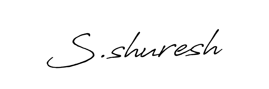 You should practise on your own different ways (Antro_Vectra_Bolder) to write your name (S.shuresh) in signature. don't let someone else do it for you. S.shuresh signature style 7 images and pictures png